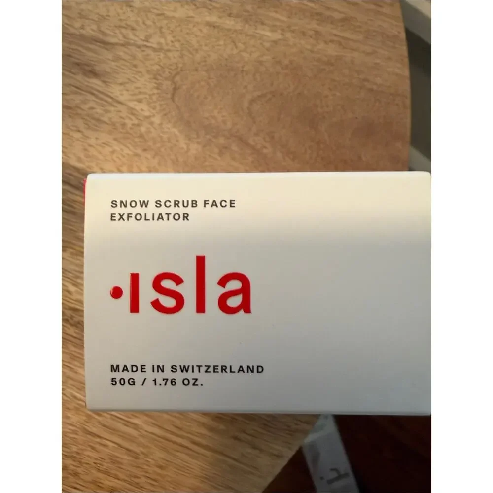 ISLA Snow Scrub Face Exfoliator 1.76 oz w/Spatula Lux Skincare Switzerland NIB